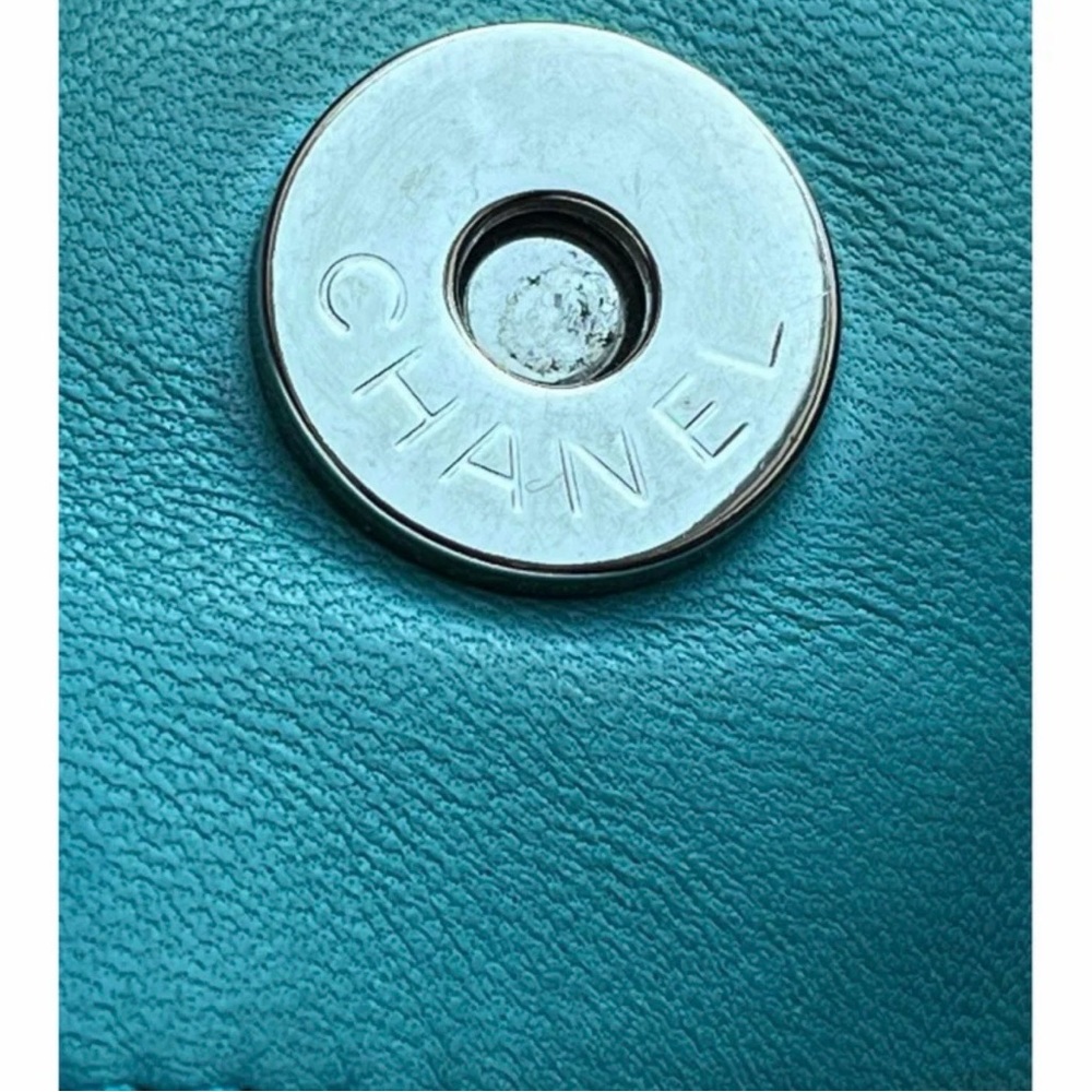 Chanel Turquoise Leather Shoulder Bag - Picture 11 of 13